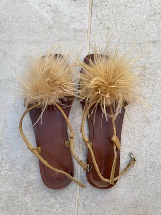 Sandalias Zara Basic Collection plumas
