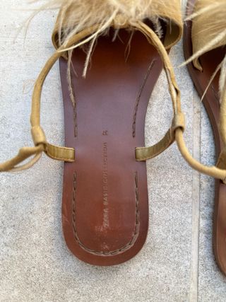 Sandalias Zara Basic Collection plumas