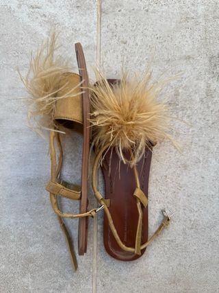 Sandalias Zara Basic Collection plumas