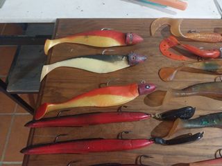 Señuelos pesca vinilo: 28uds