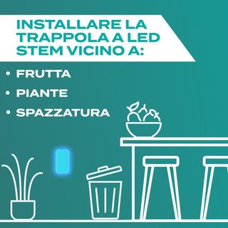 Trappola LED Antimosche STEM - Ricarica