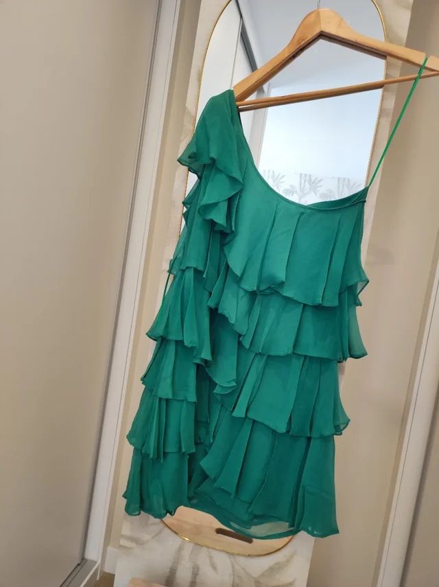 Vestido BDBA asimétrico verde