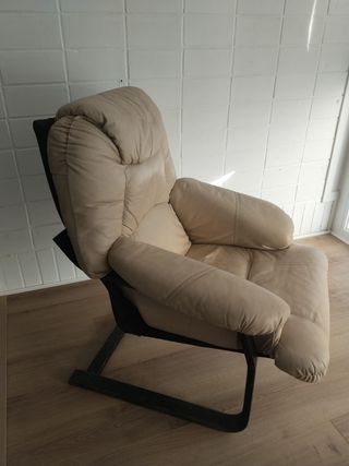 Butaca relax beige piel sintética (2 butacas)