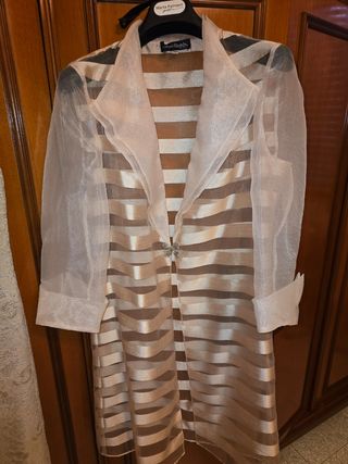 Vestito cerimonia Renato Balestra beige tg 46