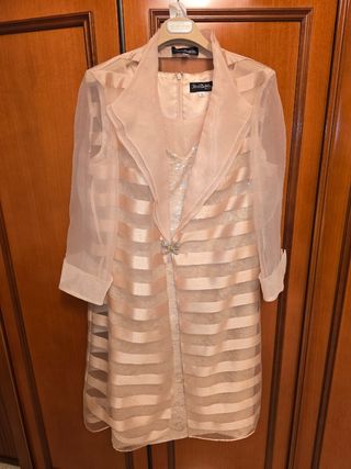 Vestito cerimonia Renato Balestra beige tg 46