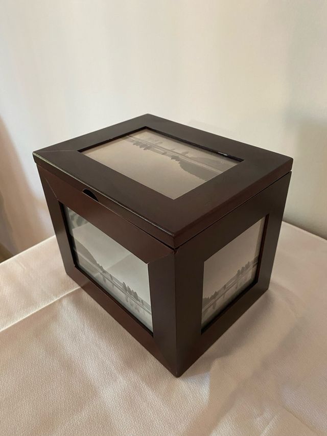 Caja portafotos madera vintage