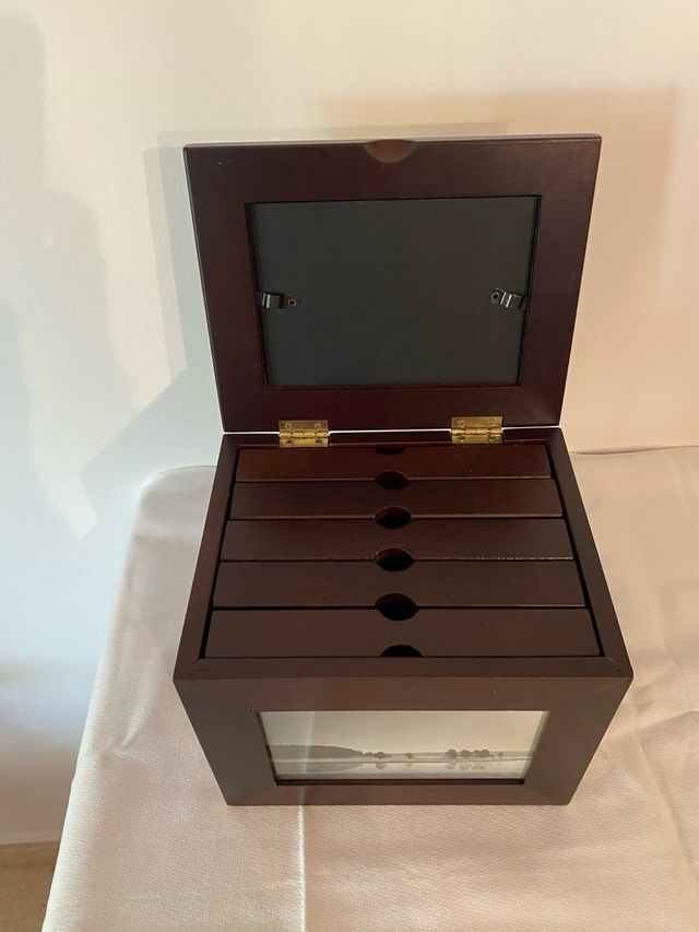 Caja portafotos madera vintage