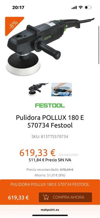 Pulidora profesional Festool RAP 180