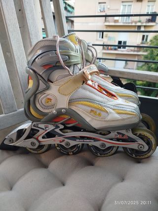 Patines Fila 37 + bolsa y protecciones 