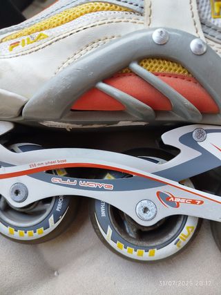 Patines Fila 37 + bolsa y protecciones 