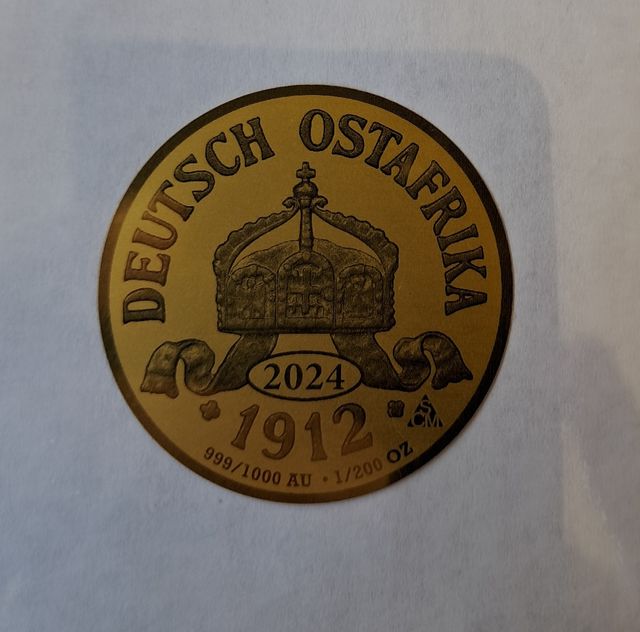 Heller Deutsch Ostafrika gold 1/200oz 999 Feingold