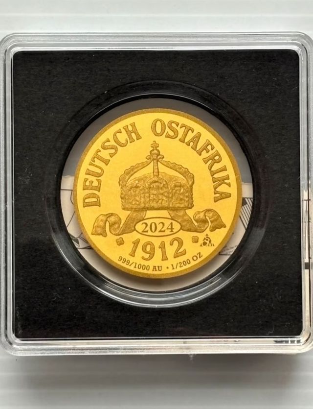 Heller Deutsch Ostafrika gold 1/200oz 999 Feingold