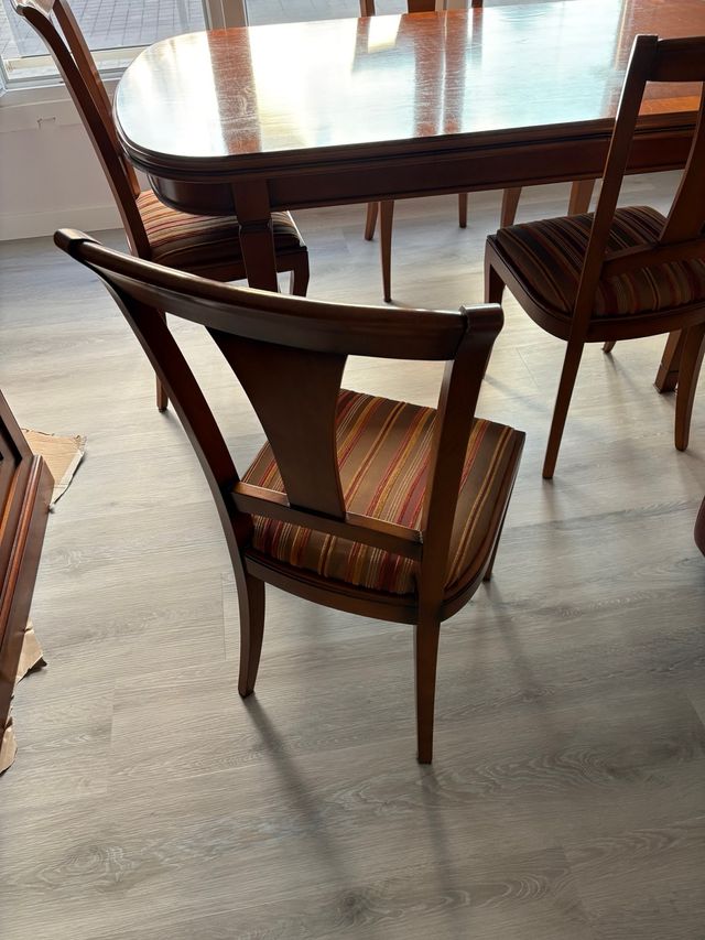 4 sillas comedor madera - multicolor