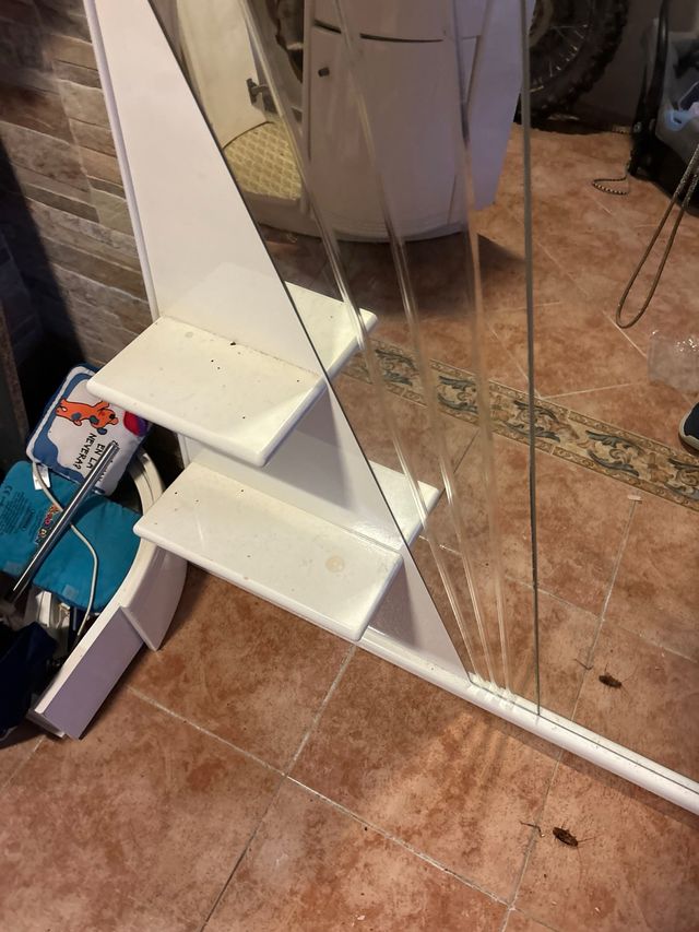 Specchio da toeletta bianco vintage