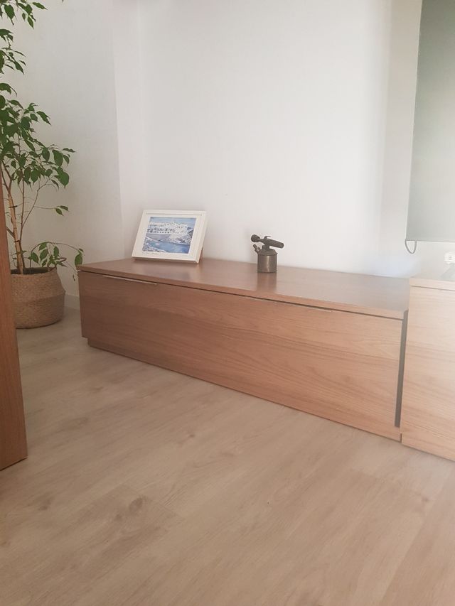 Mueble TV madera - almacenaje