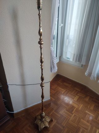 Pie lámpara bronce vintage