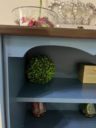 Mueble auxiliar azul- madera
