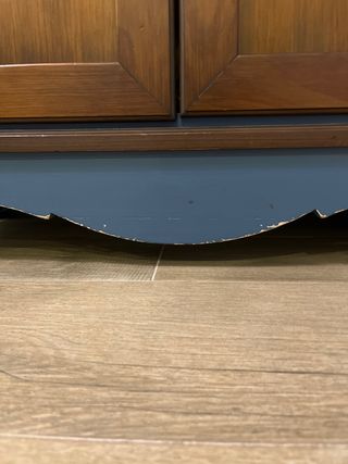 Mueble auxiliar azul- madera