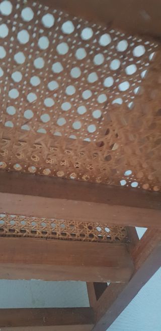 Silla vintage infantil de ratan