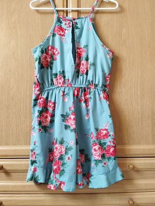 Mono corto flores-azul/rosa