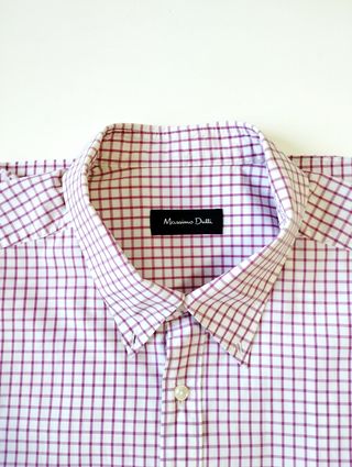 Camisa Massimo Dutti cuadros rosa-granate