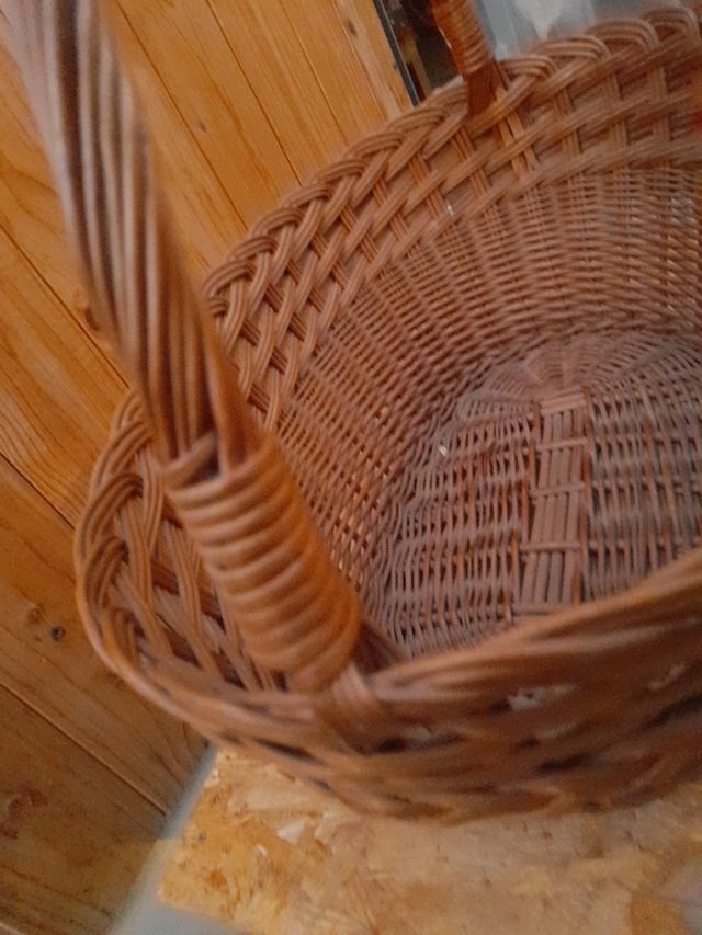 Cesto vimini marrone - portaoggetti