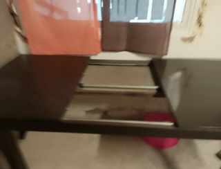 Mesa comedor extensible negra