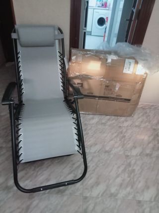 Silla Plegable Playa Gris