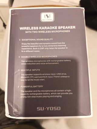 Karaoke SU-YOSD con 2 Micrófonos