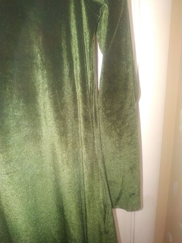 Vestido terciopelo verde oliva