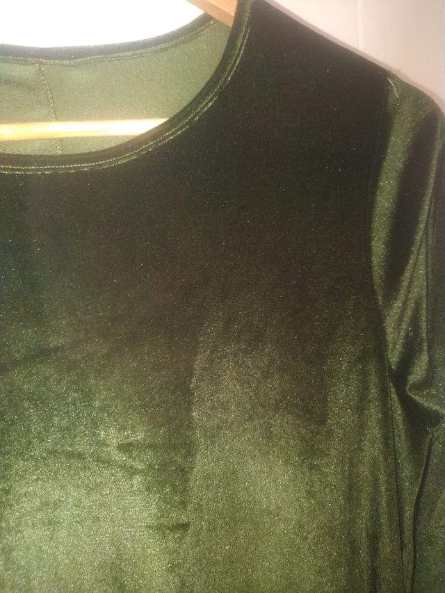 Vestido terciopelo verde oliva