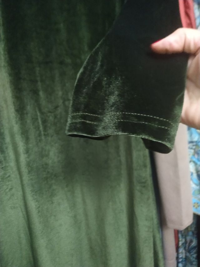 Vestido terciopelo verde oliva