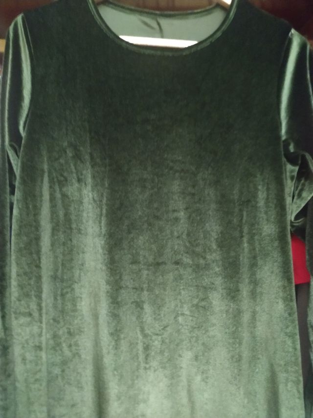 Vestido terciopelo verde oliva
