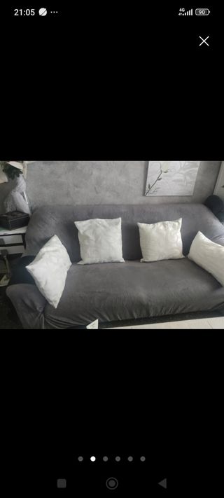 Copridivani grigi - 2 pezzi.3/2 posti