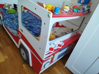 Cama Camión Bomberos Infantil 95x214cm