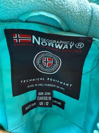 Geographical Norway - Chaqueta turquesa talla M