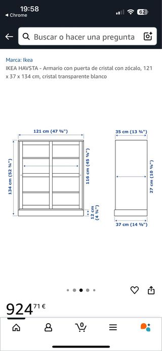 Vitrina gris 3 piezas - Muebles madera