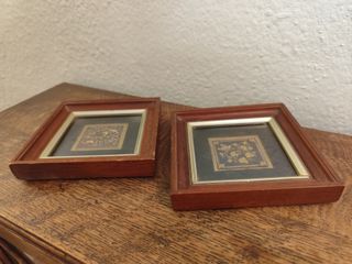 2 Cuadros damasquinos vintage