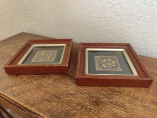 2 Cuadros damasquinos vintage