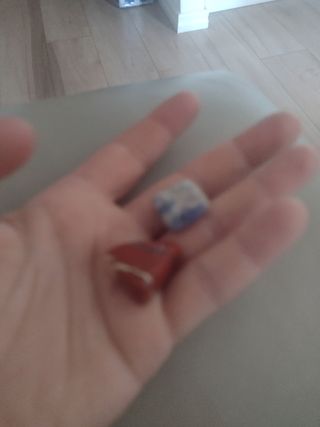 Selenite blu e diaspro rosso