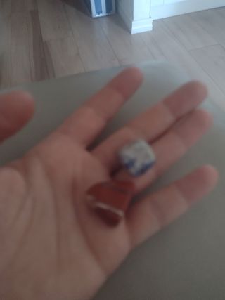 Selenite blu e diaspro rosso