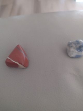 Selenite blu e diaspro rosso
