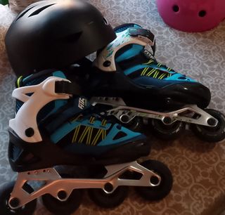 Patines en línea + casco talla 35 al 38