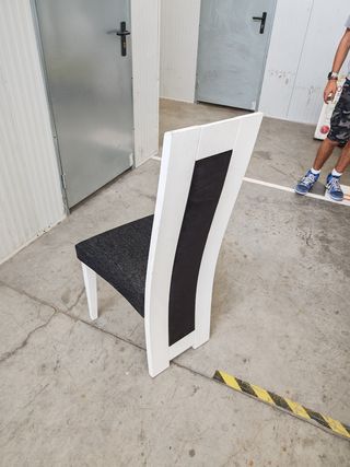 Mesa Comedor 6 Sillas Blanco-Negro