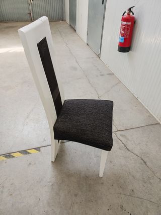 Mesa Comedor 6 Sillas Blanco-Negro