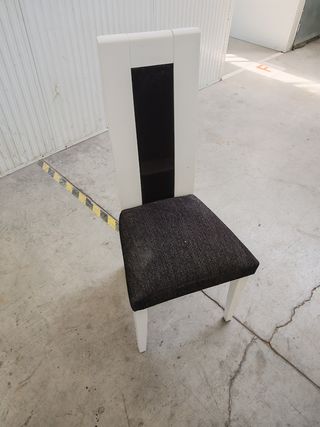 Mesa Comedor 6 Sillas Blanco-Negro