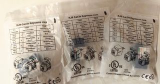 4x Jack Keystone Cat.5e Cat.6 KJ8