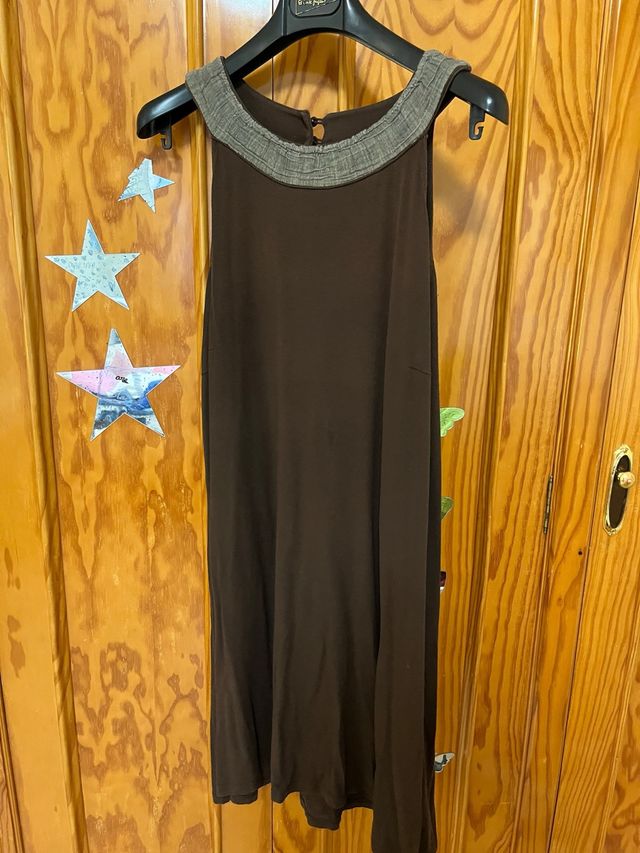 Vestido marrón tirantes