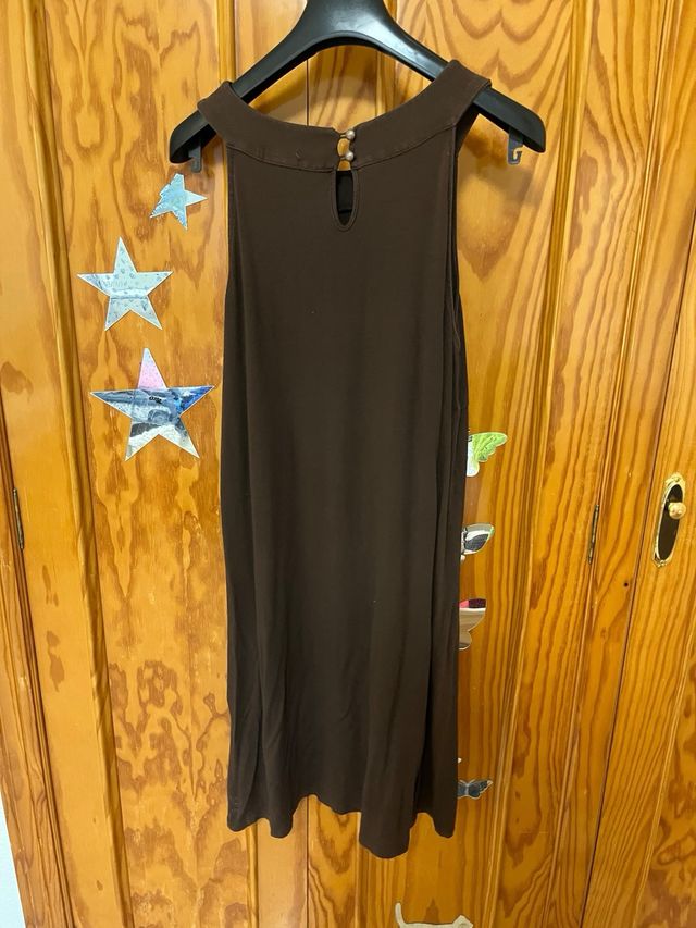 Vestido marrón tirantes
