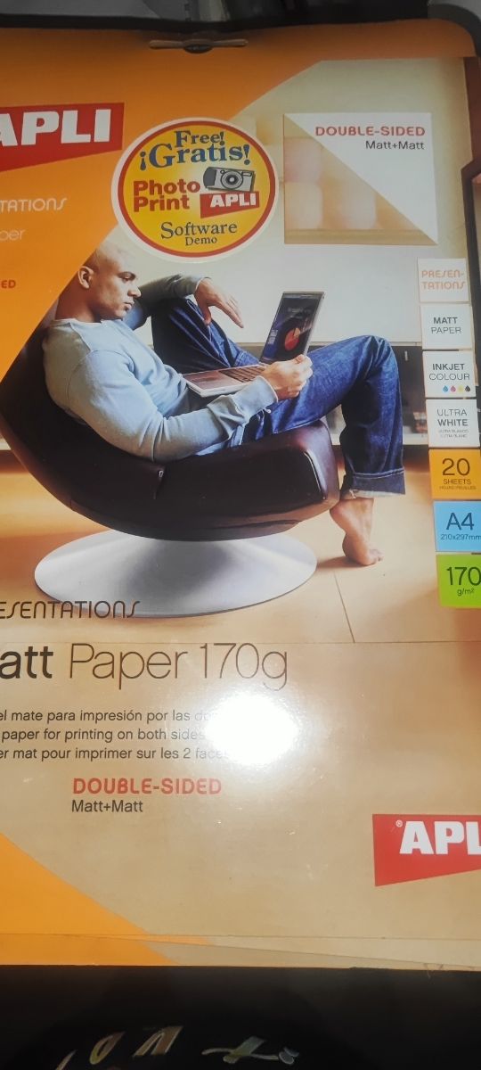 Papel Fotográfico APLICACIÓN 20 hojas